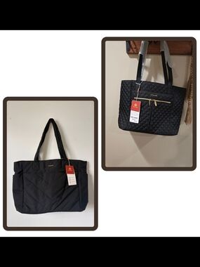Lovevook Bundle Quilted Tote Bag - Black Tote Bag